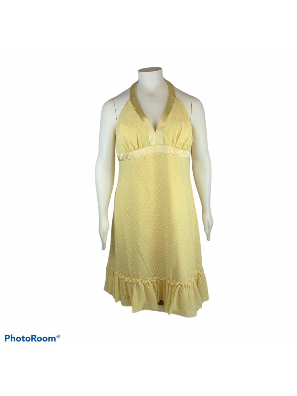 Women's Davids Bridal yellow sundress size 22